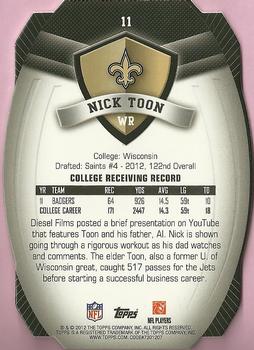 2012 Topps - Game Time Giveaway Die Cut #11 Nick Toon Back
