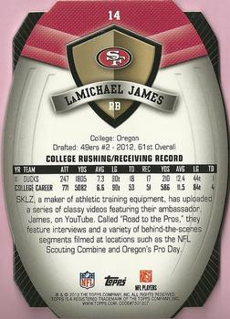 2012 Topps - Game Time Giveaway Die Cut #14 LaMichael James Back