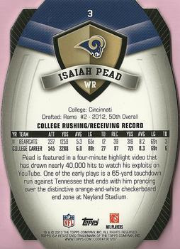 2012 Topps - Game Time Giveaway Die Cut #3 Isaiah Pead Back