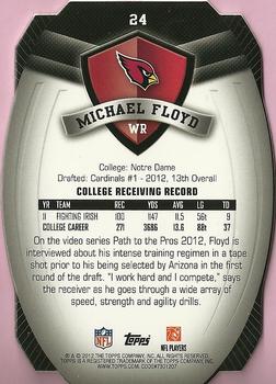 2012 Topps - Game Time Giveaway Die Cut #24 Michael Floyd Back