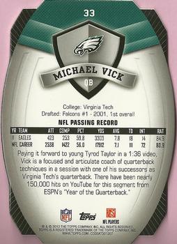 2012 Topps - Game Time Giveaway Die Cut #33 Michael Vick Back