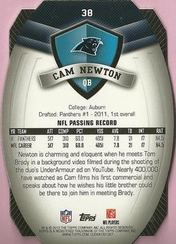 2012 Topps - Game Time Giveaway Die Cut #38 Cam Newton Back