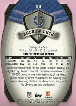 2012 Topps - Game Time Giveaway Die Cut #50 Andrew Luck Back