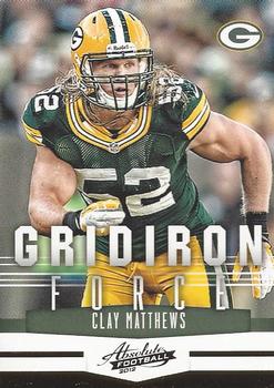 2012 Panini Absolute - Gridiron Force #15 Clay Matthews Front