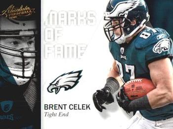 2012 Panini Absolute - Marks of Fame #4 Brent Celek Front