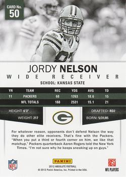 2012 Panini Absolute - Retail #50 Jordy Nelson Back