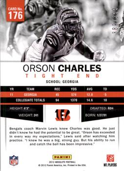 2012 Panini Absolute - Retail #176 Orson Charles Back