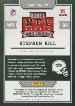2012 Panini Absolute - Rookie Jersey Collection #29 Stephen Hill Back