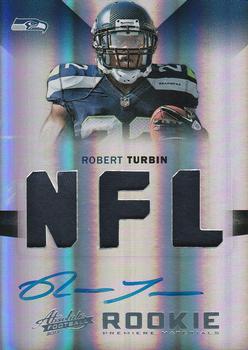 2012 Panini Absolute - Rookie Premiere Materials Autographs NFL Prime #227 Robert Turbin Front