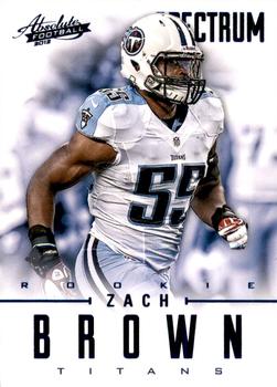 2012 Panini Absolute - Spectrum Blue #197 Zach Brown Front