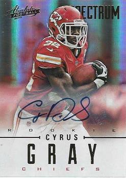 2012 Panini Absolute - Spectrum Gold Autographs #121 Cyrus Gray Front