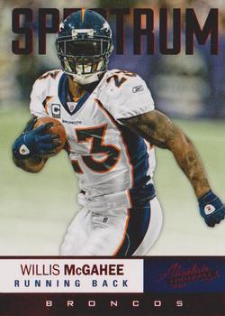 2012 Panini Absolute - Spectrum Red #43 Willis McGahee Front