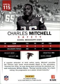 2012 Panini Absolute - Spectrum Red #115 Charles Mitchell Back