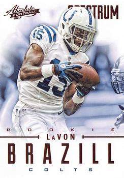 2012 Panini Absolute - Spectrum Red #158 LaVon Brazill Front