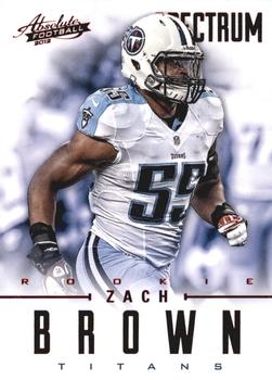 2012 Panini Absolute - Spectrum Red #197 Zach Brown Front