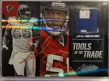 2012 Panini Absolute - Tools of the Trade Material Black Prime #3 John Abraham Front