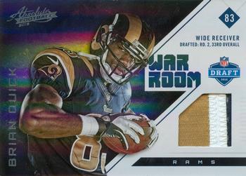 2012 Panini Absolute - War Room Materials Prime #7 Brian Quick Front