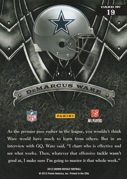 2012 Panini Crown Royale - Field Force #19 DeMarcus Ware Back
