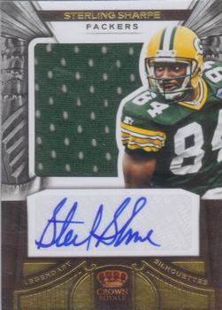 2012 Panini Crown Royale - Legendary Silhouette Material Autographs #17 Sterling Sharpe Front