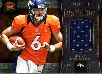 2012 Panini Crown Royale - Rookie Paydirt Materials #7 Brock Osweiler Front