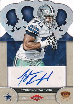2012 Panini Crown Royale - Rookie Signatures Silver #90 Tyrone Crawford Front
