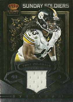 2012 Panini Crown Royale - Sunday Soldiers Materials #4 Troy Polamalu Front