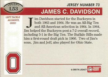 2004-09 TK Legacy Ohio State Buckeyes #L53 James C. Davidson Back