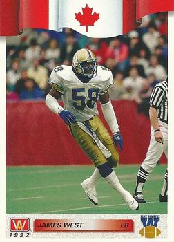 1992 All World CFL #101 James West Front