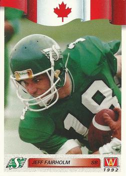 1992 All World CFL #102 Jeff Fairholm Front