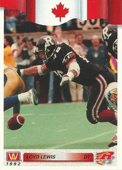 1992 All World CFL #106 Loyd Lewis Front
