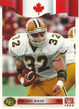 1992 All World CFL #115 Michael Soles Front
