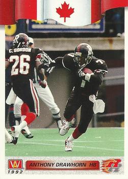 1992 All World CFL #123 Anthony Drawhorn Front