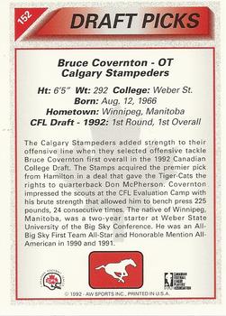 1992 All World CFL #152 Bruce Covernton Back