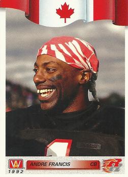 1992 All World CFL #157 Andre Francis Front
