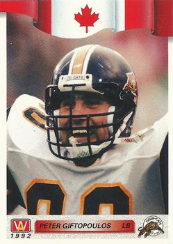 1992 All World CFL #164 Peter Giftopoulos Front