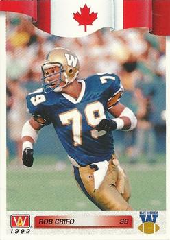 1992 All World CFL #20 Rob Crifo Front