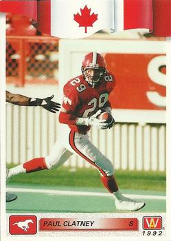 1992 All World CFL #25 Paul Clatney Front