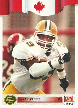1992 All World CFL #26 Willie Pless Front