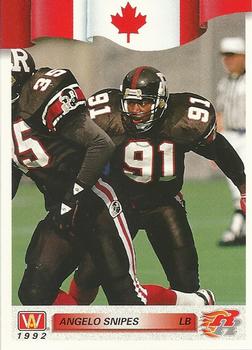 1992 All World CFL #33 Angelo Snipes Front
