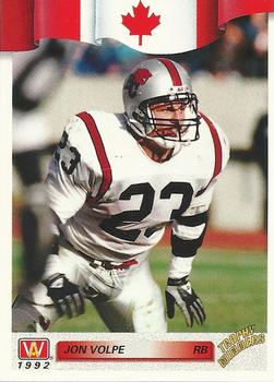 1992 All World CFL #55 Jon Volpe Front