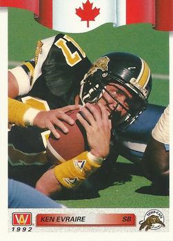 1992 All World CFL #72 Ken Evraire Front
