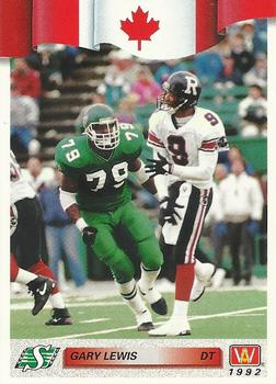 1992 All World CFL #86 Gary Lewis Front