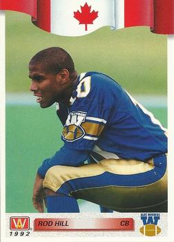 1992 All World CFL #87 Rod Hill Front