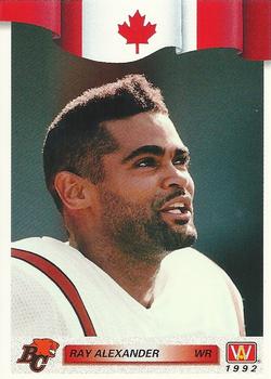 1992 All World CFL #89 Ray Alexander Front