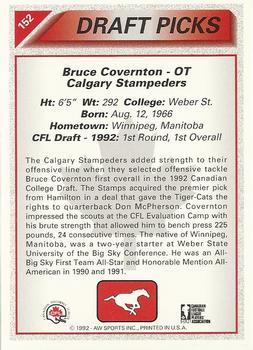 1992 All World CFL - Foil #152 Bruce Covernton Back