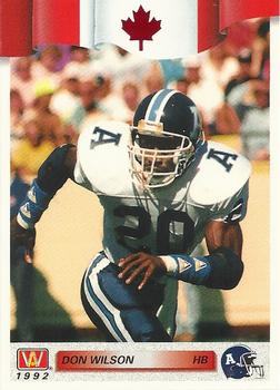 1992 All World CFL - Foil #154 Don Wilson Front