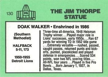 1985-88 Football Immortals #130 Doak Walker Back