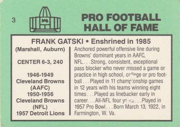 1985-88 Football Immortals #3 Frank Gatski Back