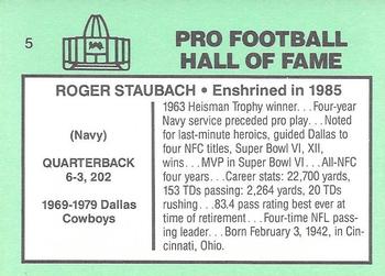 1985-88 Football Immortals #5 Roger Staubach Back