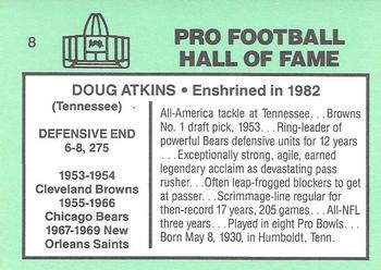 1985-88 Football Immortals #8 Doug Atkins Back